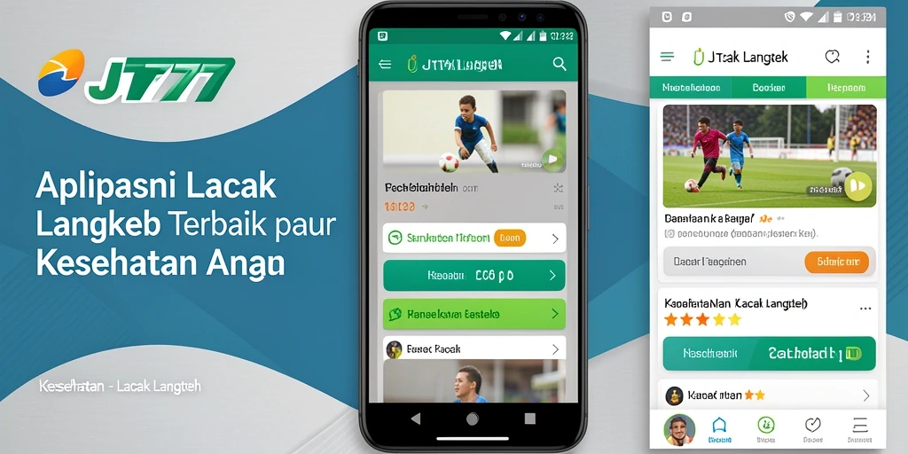 Tampilan antarmuka aplikasi JT777 untuk lacak langkah.
