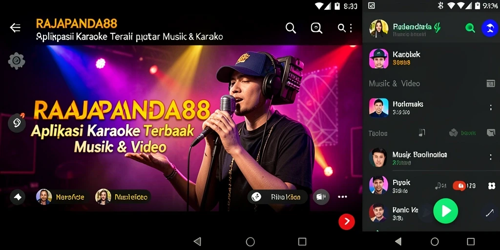 Tampilan antarmuka RAJAPANDA88 saat sesi Karaoke berlangsung.