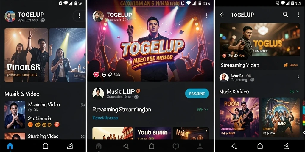 Antarmuka pengguna TOGELUP yang menarik untuk Streaming Video.