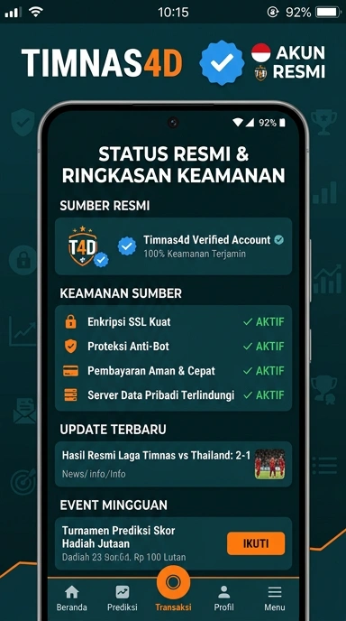 Tampilan kanal resmi timnas4d
